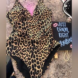 Jones New York  Leopard Print One-Piece Swimsuit - Animal Print